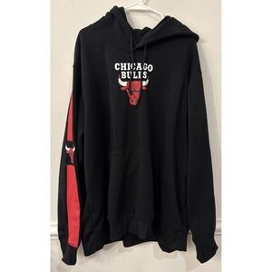Chicago Bulls Hoodie Mens 3XL Black Red NBA Pullover Basketball Sweatshirt